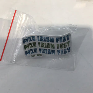 Milwaukee Irish Fest Wavy Letters Pin